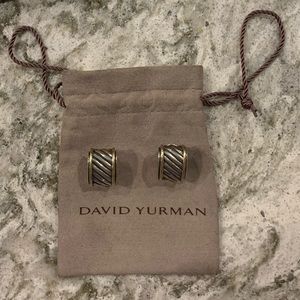 David Yurman cigar band cable earrings.